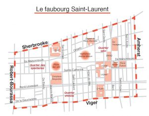 Carte du Faubourg Saint-Laurent