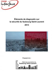 Élément de diagnostic sur la sécurité du faubourg Saint-Laurent 2013